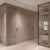 Плинтус алюминиевый скрытый с подсветкой Laconistiq Strong Черный RAL 9005 42-21-300 матовый 3000×80×13,1 фото в интерьере
