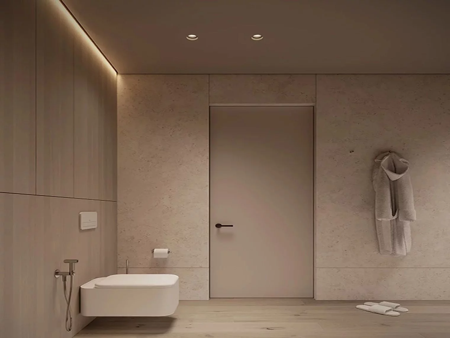 Профиль алюминиевый теневой с подсветкой Laconistiq Gips 51-100-300 без покрытия 3000×43,8×44,1 фото в интерьере