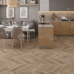 Кварцвиниловая плитка Alpine Floor клеевая Chevron Alpine LVT Дуб Синистра Chevron ECO 20-6 французская елка 555×127×2,5