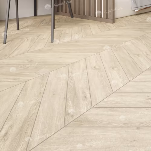 Кварцвиниловая плитка Alpine Floor клеевая Chevron Alpine LVT Сонома Chevron ECO 20-7 французская елка 555×127×2,5
