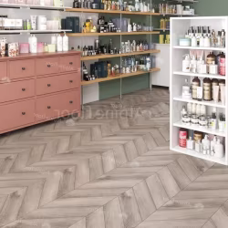 Кварцвиниловая плитка Alpine Floor клеевая Chevron Alpine LVT Дуб Исида Chevron ECO 20-8 французская елка 555×127×2,5