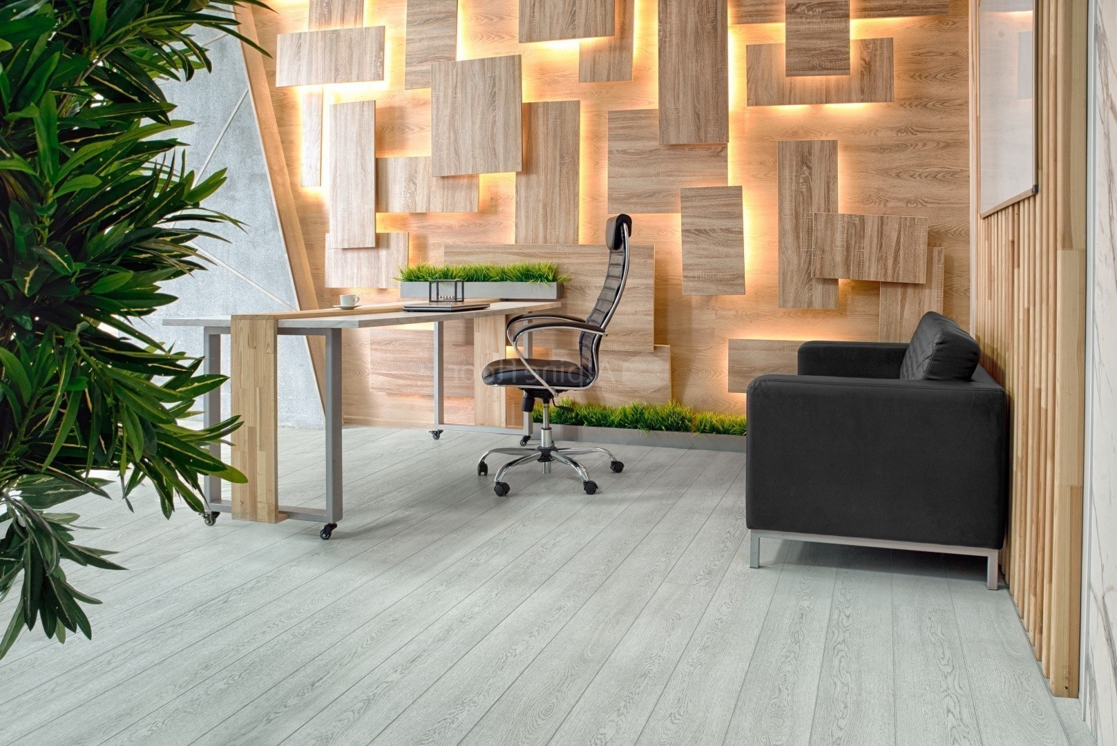 Кварцвиниловый SPC ламинат Alpine Floor Grand Sequoia Village Инио ECO 11-2107 1220×125×4 фото в интерьере