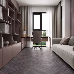 Кварцвиниловый SPC ламинат Cronafloor Herringbone Дуб Бордо H006 венгерская елка 640×128×4,5