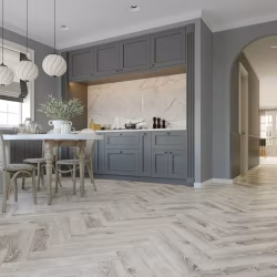 Кварцвиниловый SPC ламинат Cronafloor Herringbone Дуб Страсбург H005 венгерская елка 640×128×4,5