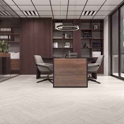 Кварцвиниловый SPC ламинат Cronafloor Herringbone Дуб Нант H003 венгерская елка 640×128×4,5