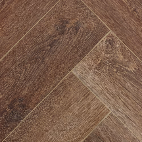 Кварцвиниловый SPC ламинат Cronafloor Herringbone Дуб Тулуза H001 венгерская елка 640×128×4,5