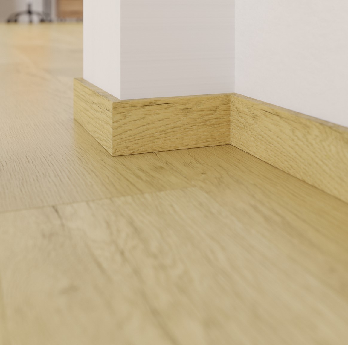 Плинтус МДФ FineFloor Rich Дуб Липари FF-2092 2400×60×12,5 фото в интерьере