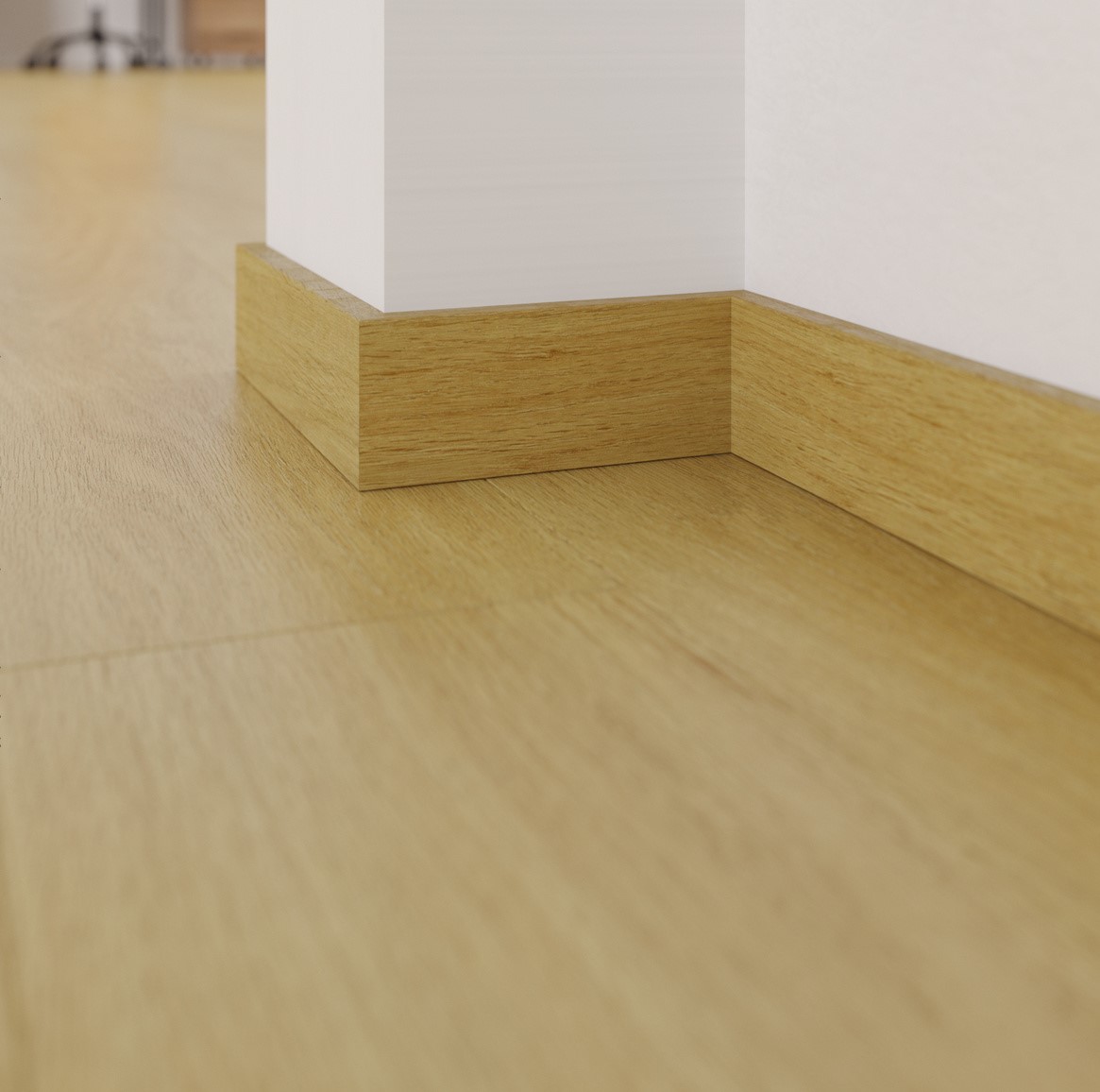 Плинтус МДФ FineFloor Rich Дуб Джерба FF-2089 2400×60×12,5 фото в интерьере