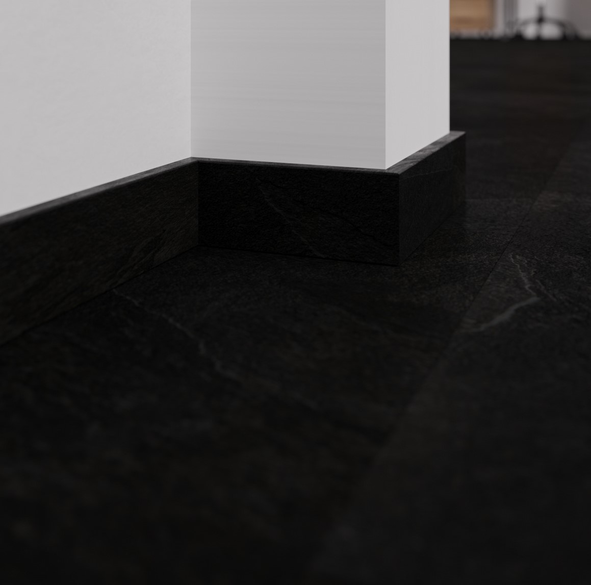 Плинтус МДФ FineFloor Stone Кохем FF-1466 2400×60×12,5 фото в интерьере