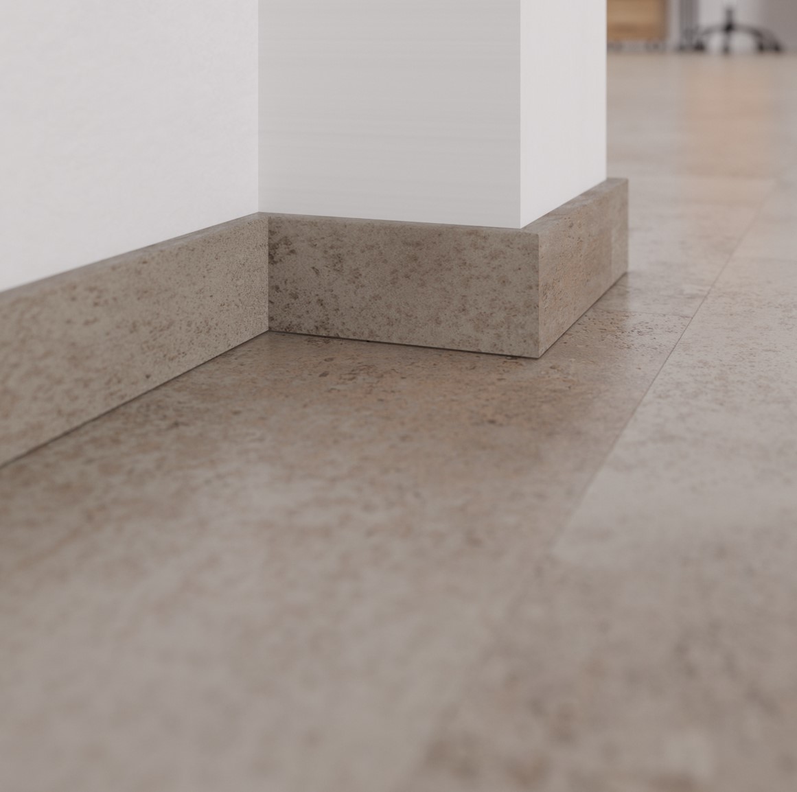 Плинтус МДФ FineFloor Stone Брюгген FF-1476 2400×60×12,5 фото в интерьере