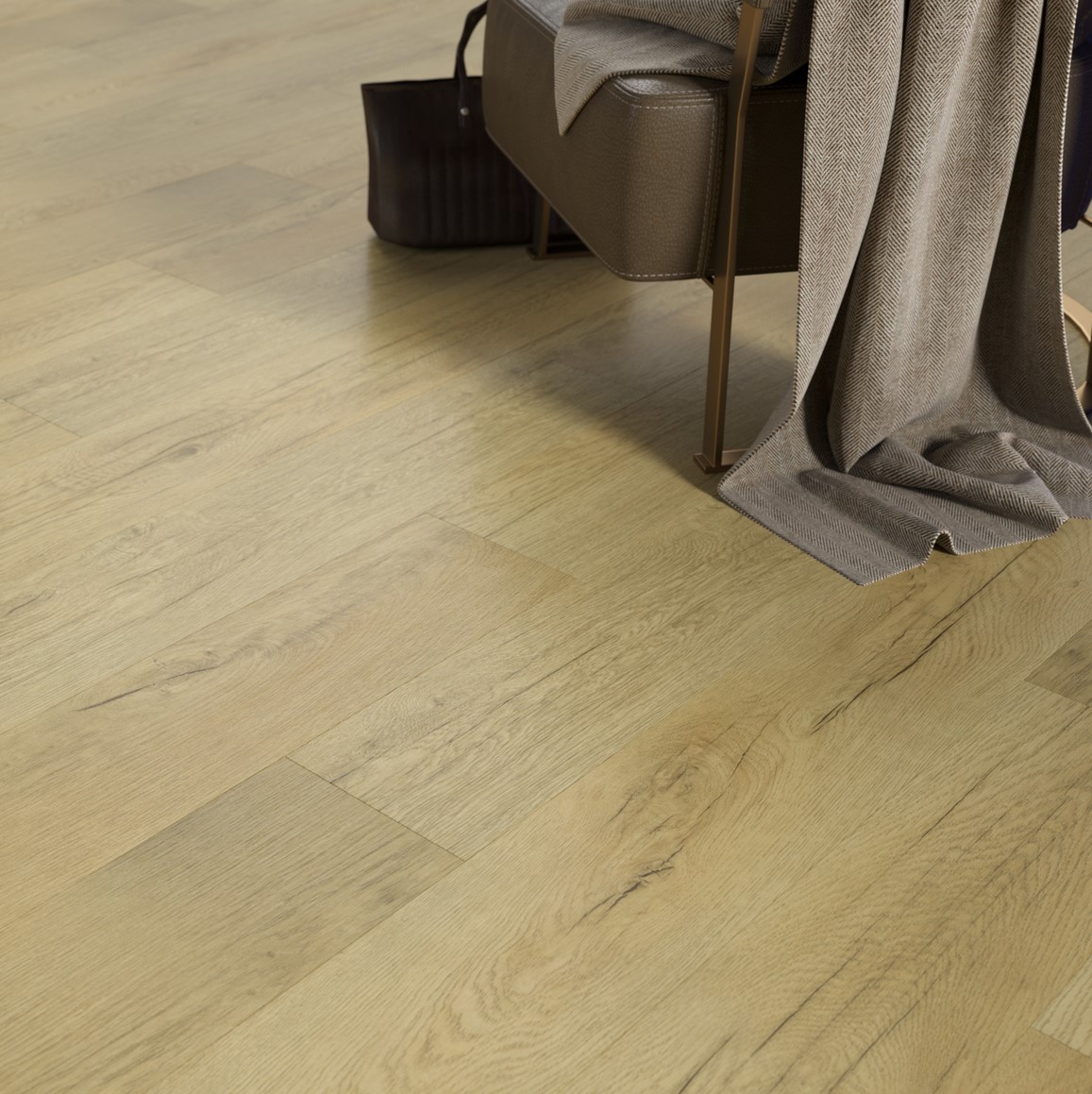 Кварцвиниловая плитка FineFloor замковая Rich Дуб Липари FF-1992 1316×191×4,5 фото в интерьере