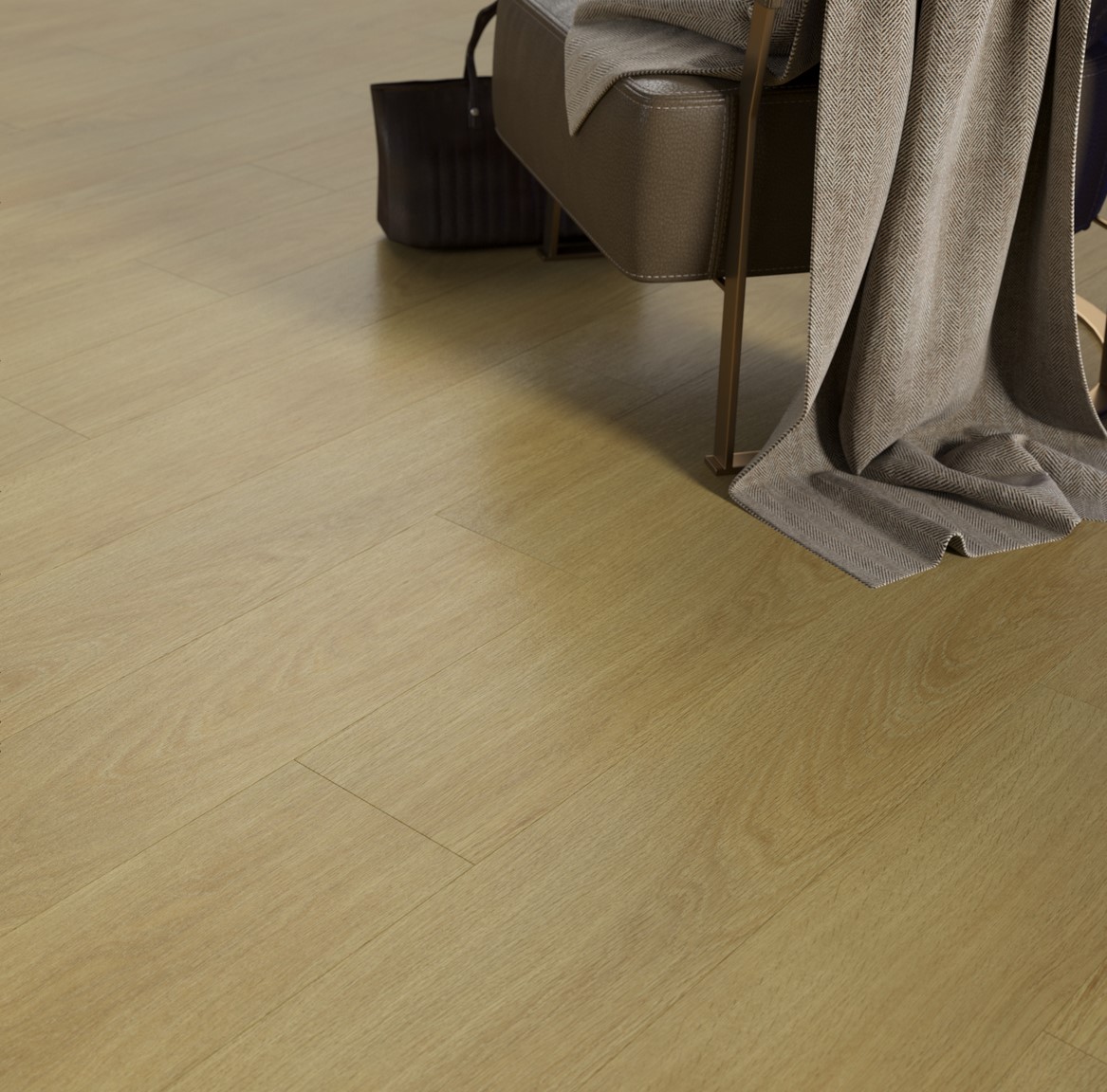 Кварцвиниловая плитка FineFloor замковая Rich Дуб Джерба FF-1989 1316×191×4,5 фото в интерьере