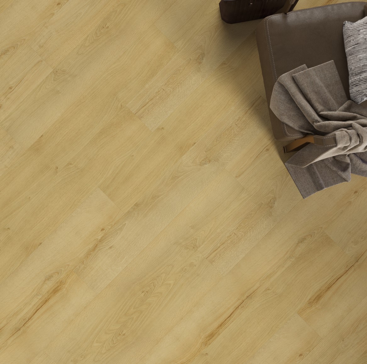 Кварцвиниловая плитка FineFloor замковая Rich Дуб Самос FF-1985 1316×191×4,5 фото в интерьере