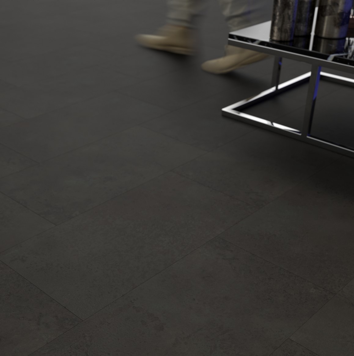 Кварцвиниловая плитка FineFloor замковая Stone Бодиам FF-1570 655×324×4,5 фото в интерьере