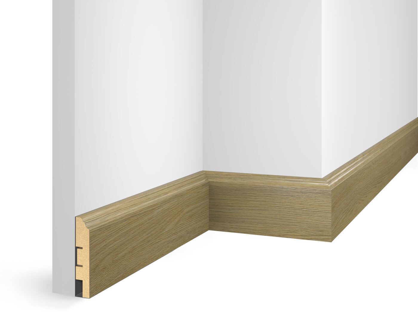 Плинтус МДФ ламинированный Cosca Decor NanoFlex EP07 Дуб Прованс 2400×80×16