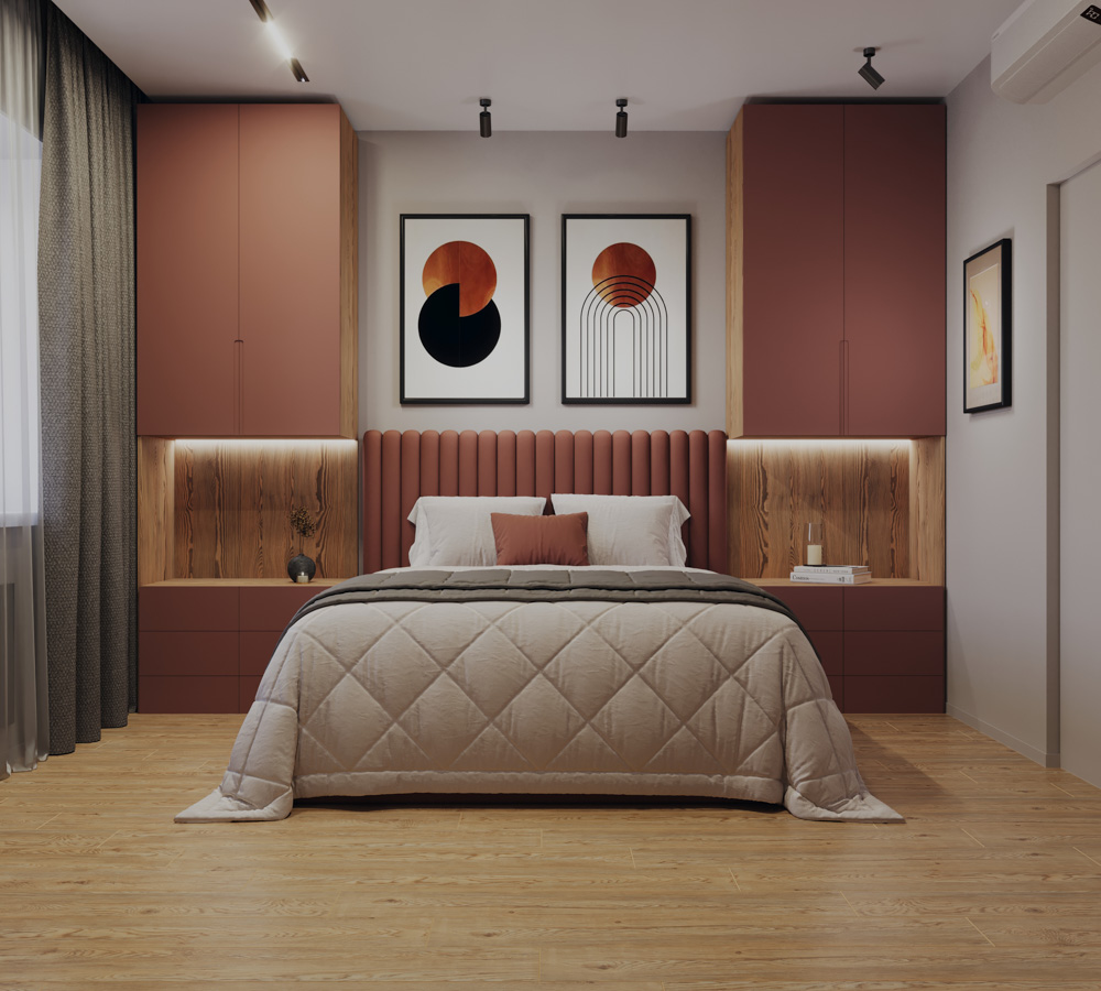 Кварцвиниловый SPC ламинат Cronafloor Wood Дуб Паланга XJ1053-7 1200×180×4 фото в интерьере