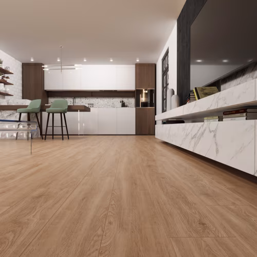 Кварцвиниловый SPC ламинат Cronafloor Wood Дуб Кельме XJ1136-15 1200×180×4