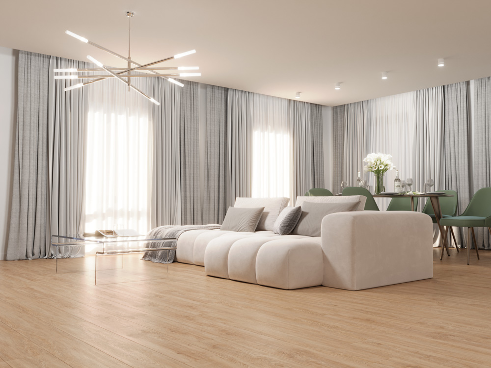 Кварцвиниловый SPC ламинат Cronafloor Wood Дуб Кельме XJ1136-15 1200×180×4