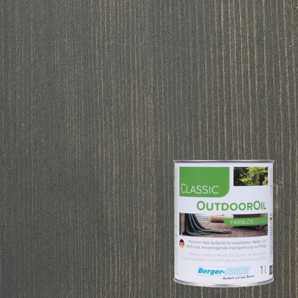 Масло для дерева Berger-Seidle OutdoorOil цвет Basalt grey / Basaltgrau полуматовое 1 л