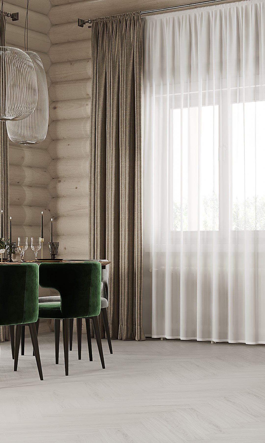 Кварцвиниловая плитка Vinilam клеевая Parquet Herringbone Glue Паркет Санторини GD11366 венгерская елка 762×152,4×2,5 фото в интерьере