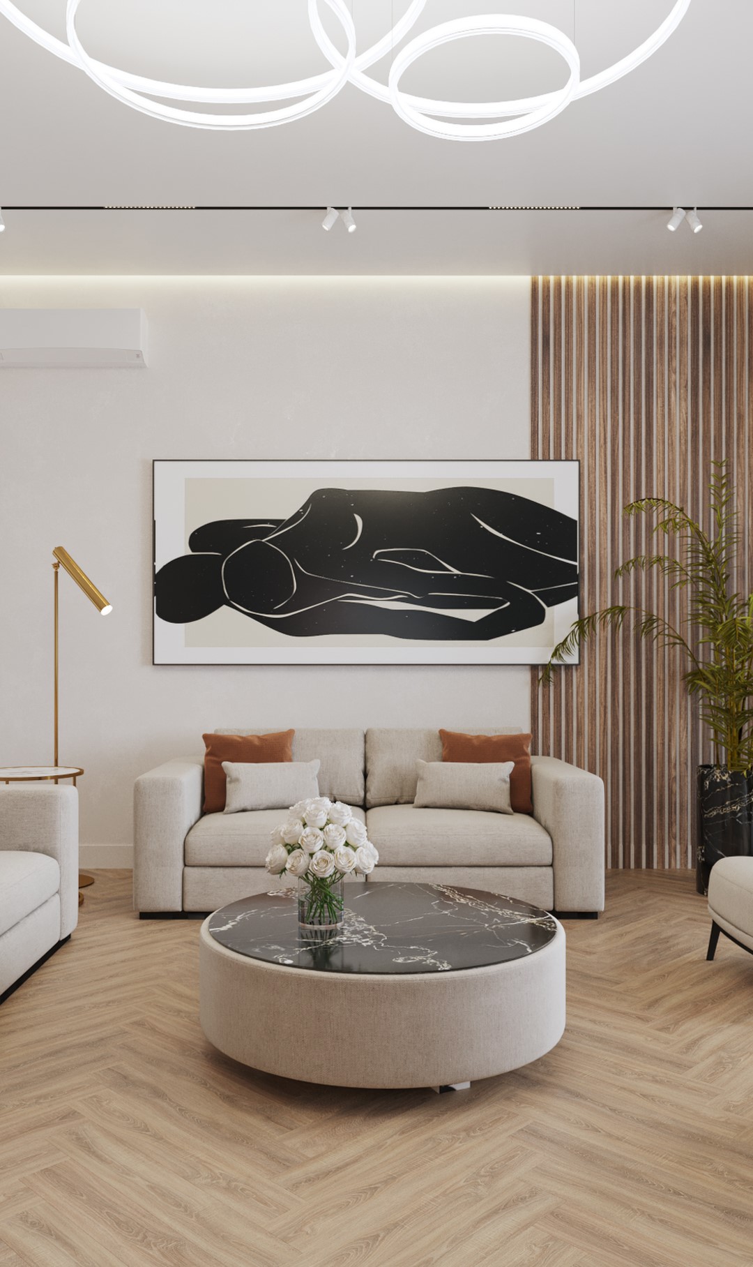 Кварцвиниловая плитка Vinilam клеевая Parquet Herringbone Glue Паркет Монпелье GD11355 венгерская елка 762×152,4×2,5 фото в интерьере