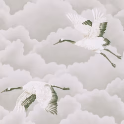 Обои Harlequin Colour 1 Cranes In Flight Platinum 111230 10,05×0,686