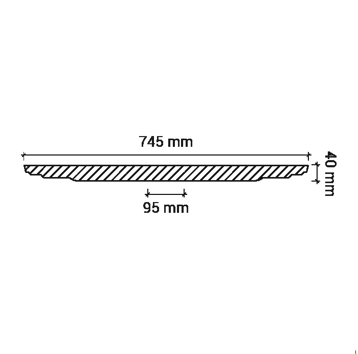 Потолочная розетка под покраску Европласт 1.56.018 74,3 см
