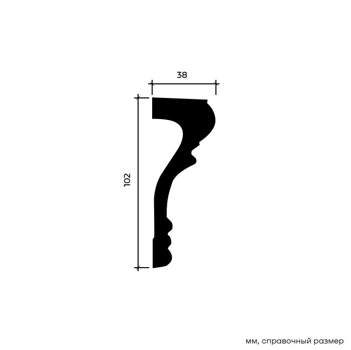 Молдинг под покраску Европласт 1.51.355 2000×102×38 Молдинг под покраску Европласт 1.51.355 2000×102×38