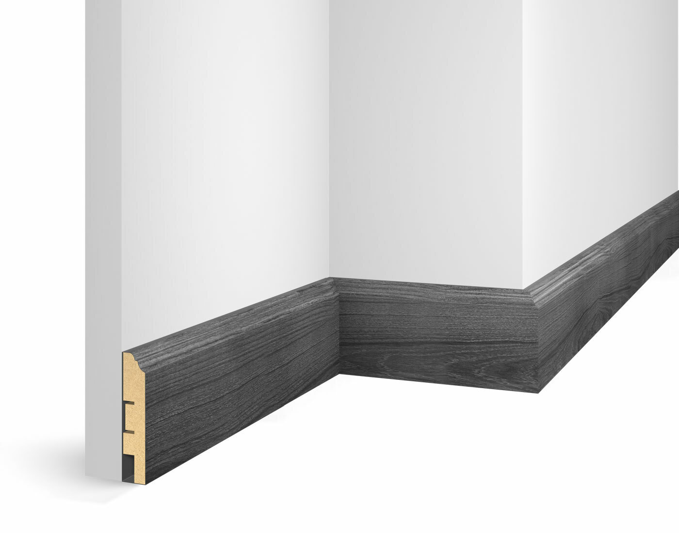 Плинтус МДФ Cosca Decor Экошпон WP07 Ясень Дымчатый 2400×80×16