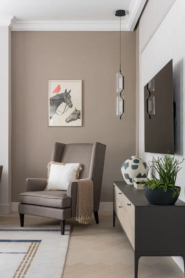 Композитная паркетная доска Quartz Parquet Штучный паркет Дуб Песочный 44-408 венгерская елка 400×100×5 фото в интерьере