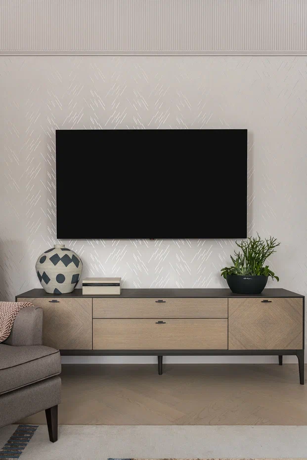 Композитная паркетная доска Quartz Parquet Штучный паркет Дуб Песочный 44-408 венгерская елка 400×100×5 фото в интерьере