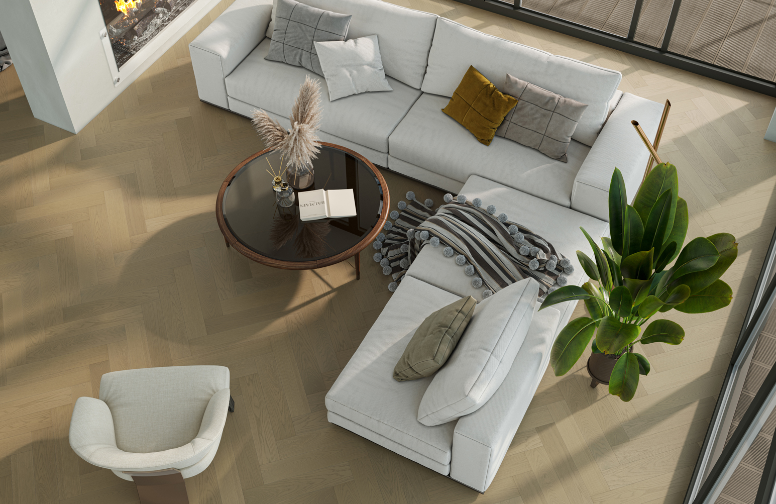 Композитная паркетная доска Quartz Parquet Штучный паркет Дуб Шампань 44-414 венгерская елка 400×100×5 фото в интерьере Композитная паркетная доска Quartz Parquet Штучный паркет Дуб Шампань 44-414 венгерская елка 400×100×5 фото в интерьере