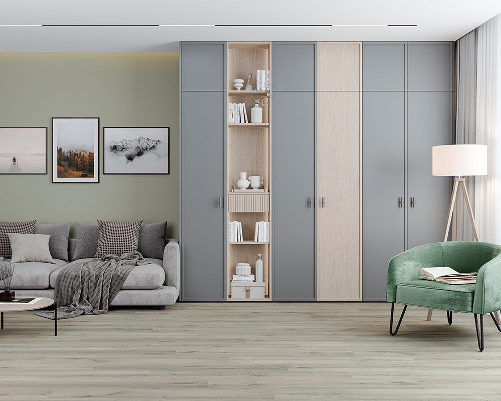 Кварцвиниловый SPC ламинат Alta Step Perfecto Дуб бежевый SPC 8802 1218×180×5 фото в интерьере