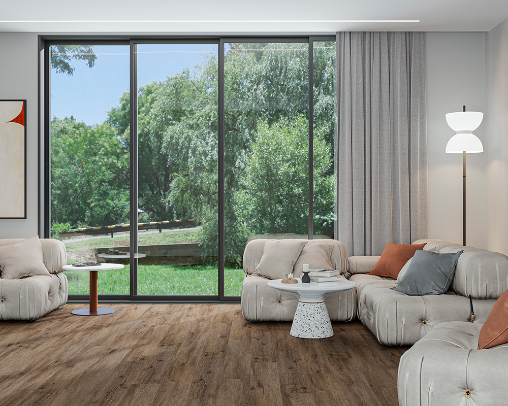 Кварцвиниловый SPC ламинат Alta Step Nativo Дуб арктический SPC 2206 1218×180×4 фото в интерьере