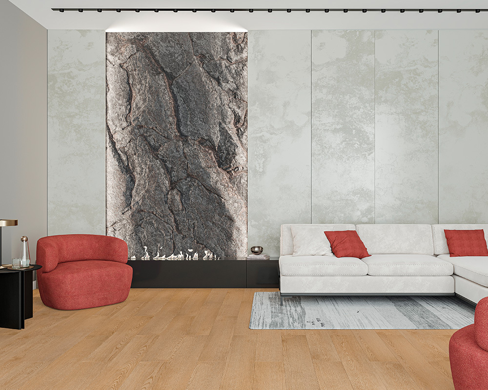 Кварцвиниловый SPC ламинат Alta Step Gusto Дуб мадлен SPC3308 1218×180×4 фото в интерьере