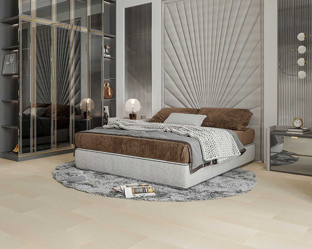 Кварцвиниловый SPC ламинат Alta Step Arriba Крема нова SPC 9910 610×305×5 фото в интерьере