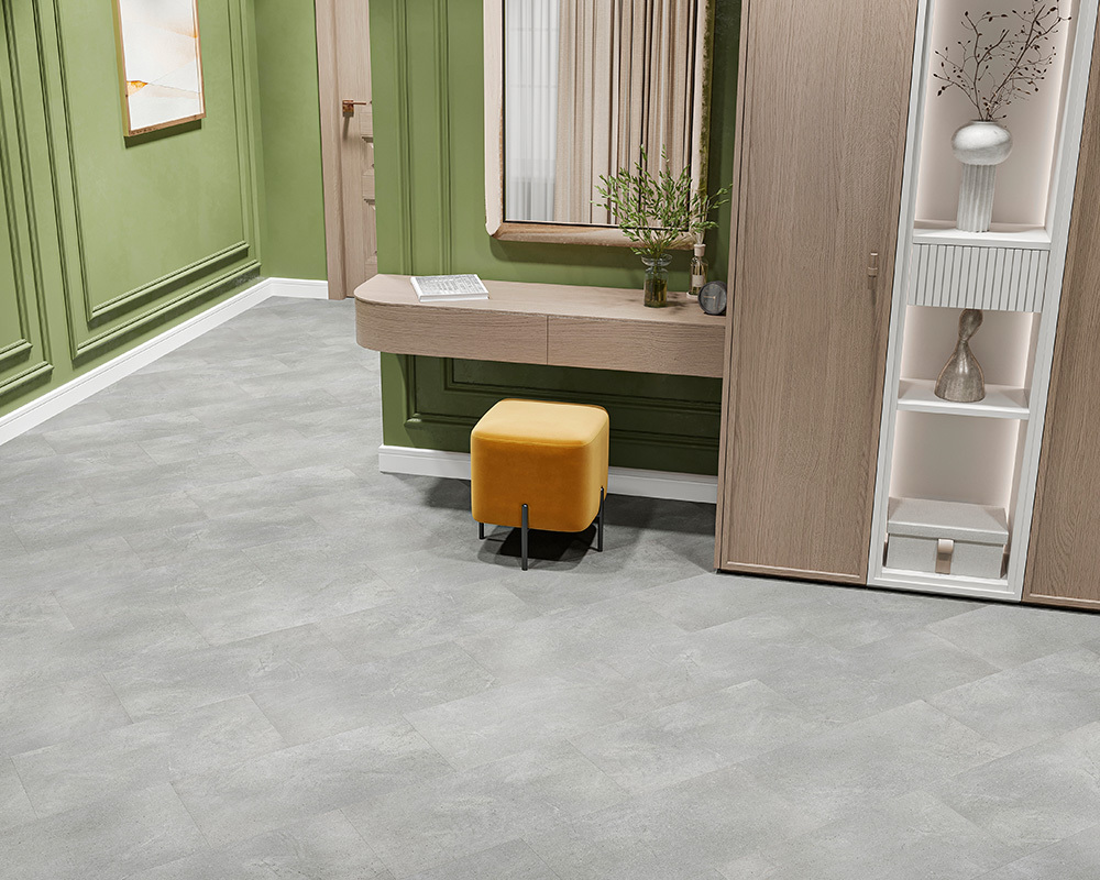 Кварцвиниловый SPC ламинат Alta Step Roca Морион SPC1907 610×305×4.3 фото в интерьере