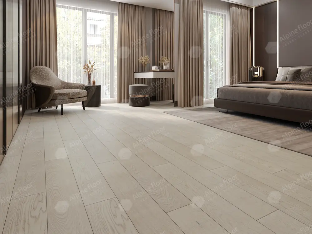 Инженерная доска Alpine Floor Villa Дуб Монблан EW201-09 400-1200×165×12 фото в интерьере