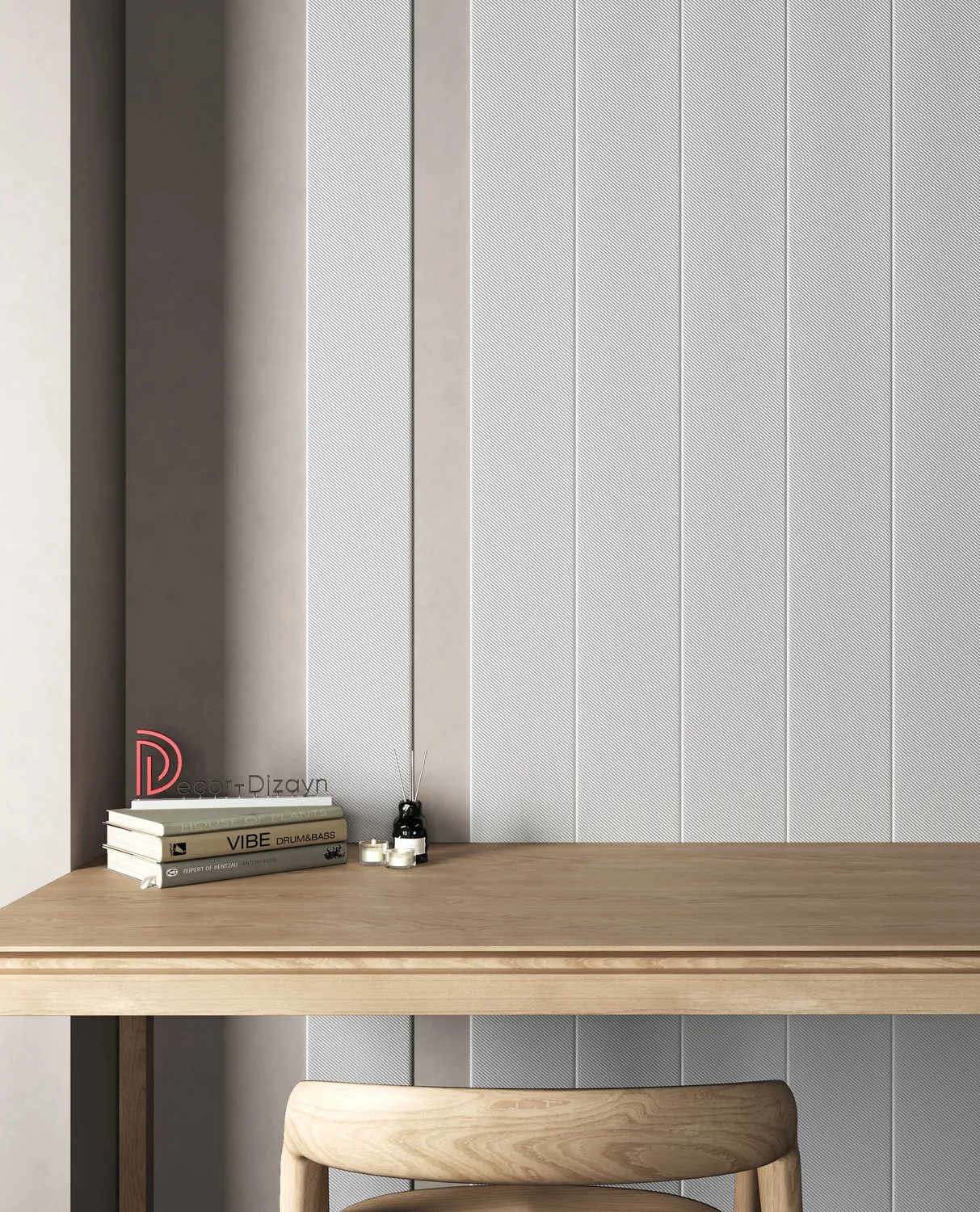 Стеновая панель из полистирола под покраску Decor-Dizayn Грани DD927 3000×200×10 фото в интерьере