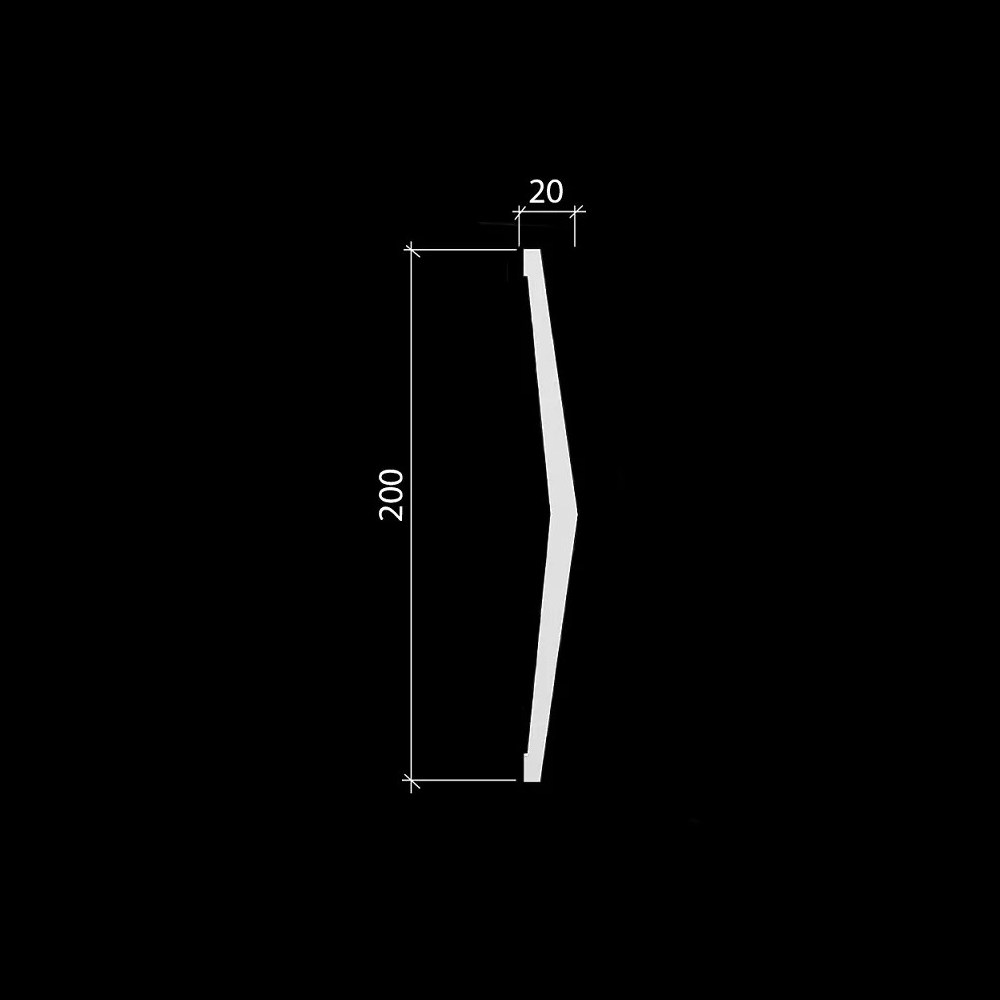 Стеновая панель из полистирола под покраску Decor-Dizayn Грани DD928 3000×200×20