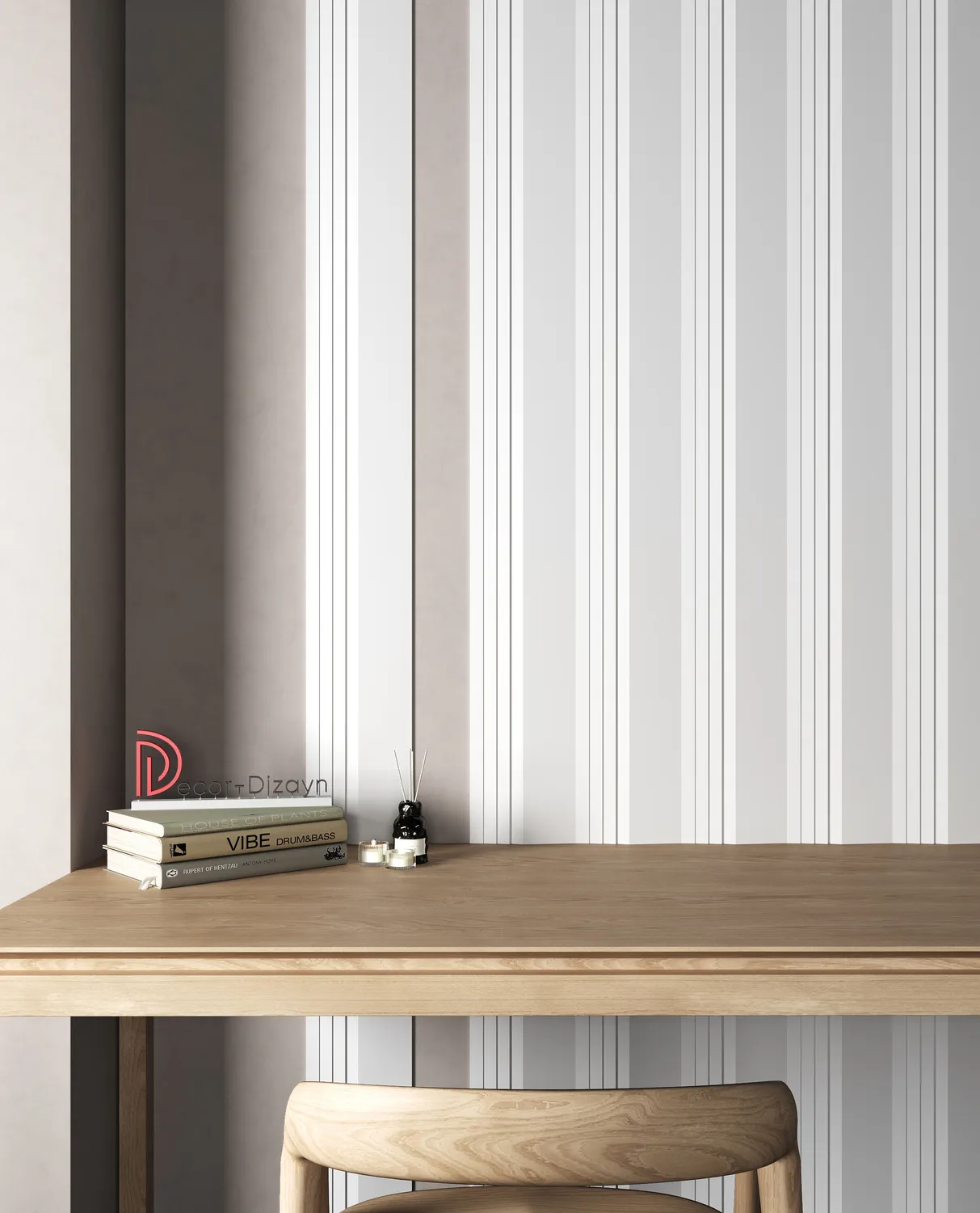 Стеновая панель из полистирола под покраску Decor-Dizayn Грани DD929 2000×200×20 фото в интерьере