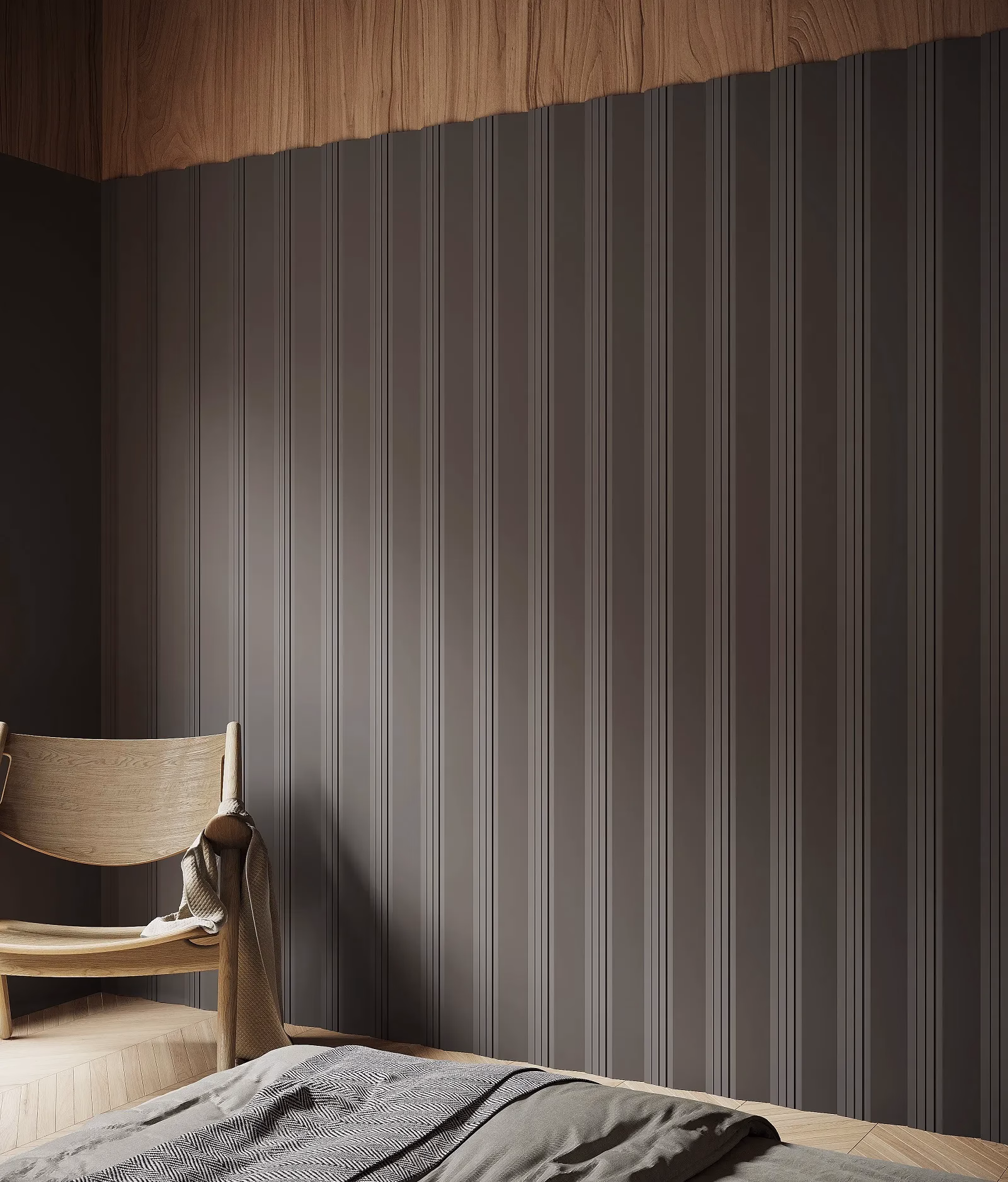 Стеновая панель из полистирола под покраску Decor-Dizayn Грани DD929 2000×200×20 фото в интерьере