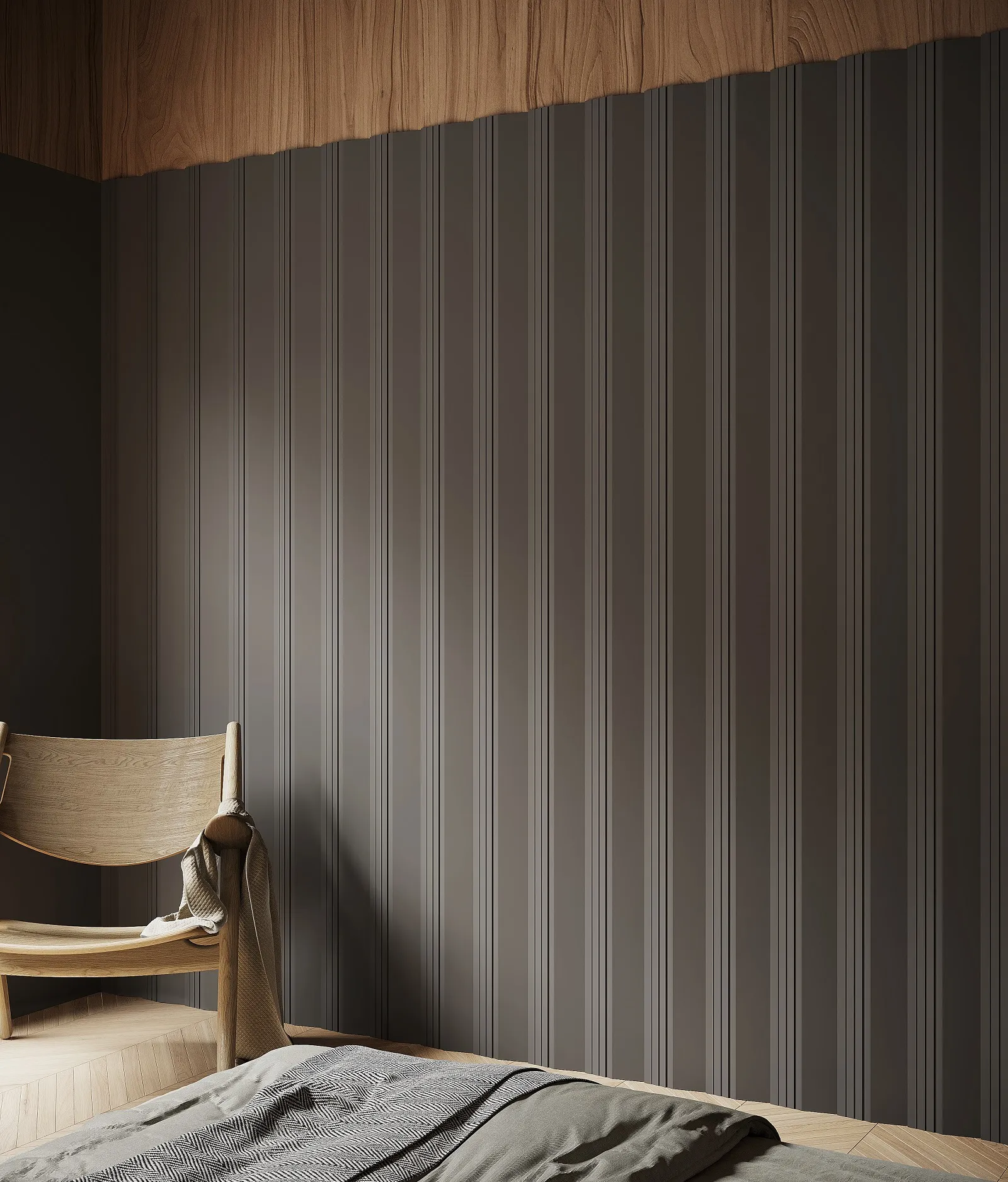 Стеновая панель из полистирола под покраску Decor-Dizayn Грани DD929 2000×200×20 фото в интерьере