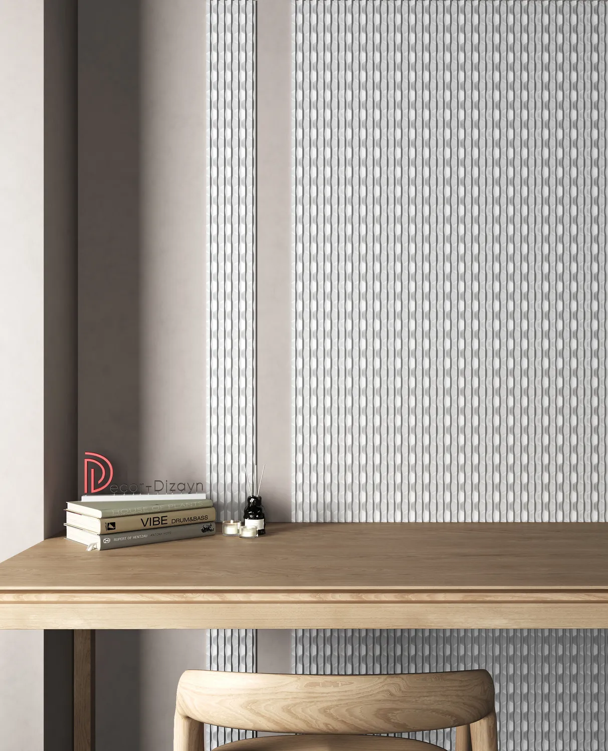 Стеновая панель из полистирола под покраску Decor-Dizayn Грани DD930 3000×150×10 фото в интерьере