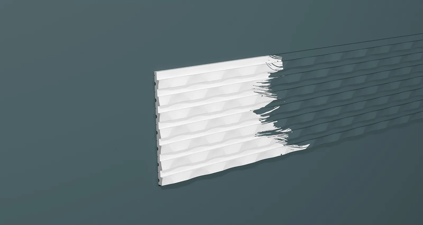 Стеновая панель из полистирола под покраску Decor-Dizayn Грани DD930 3000×150×10