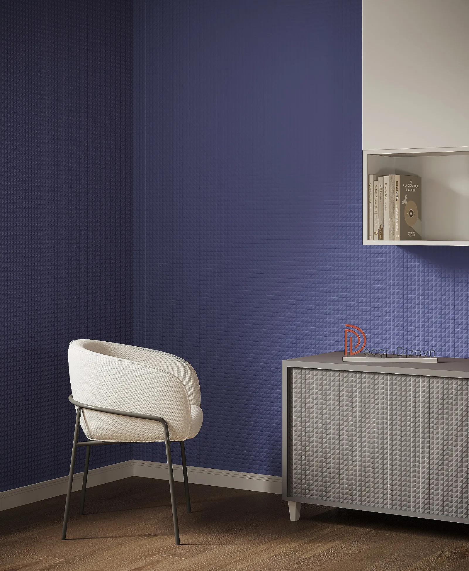 Стеновая панель из полистирола под покраску Decor-Dizayn Грани DD932 3000×200×10 фото в интерьере