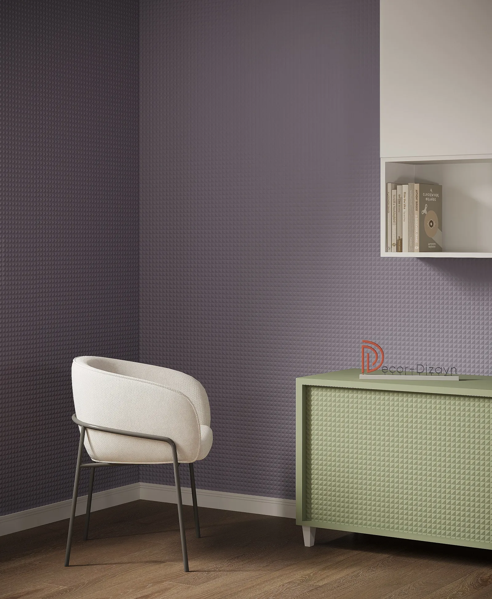 Стеновая панель из полистирола под покраску Decor-Dizayn Грани DD932 3000×200×10 фото в интерьере