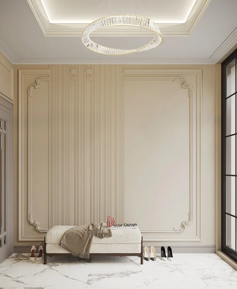 Угловой элемент к молдингу под покраску Decor-Dizayn C2-DD400 310×310×16 фото в интерьере