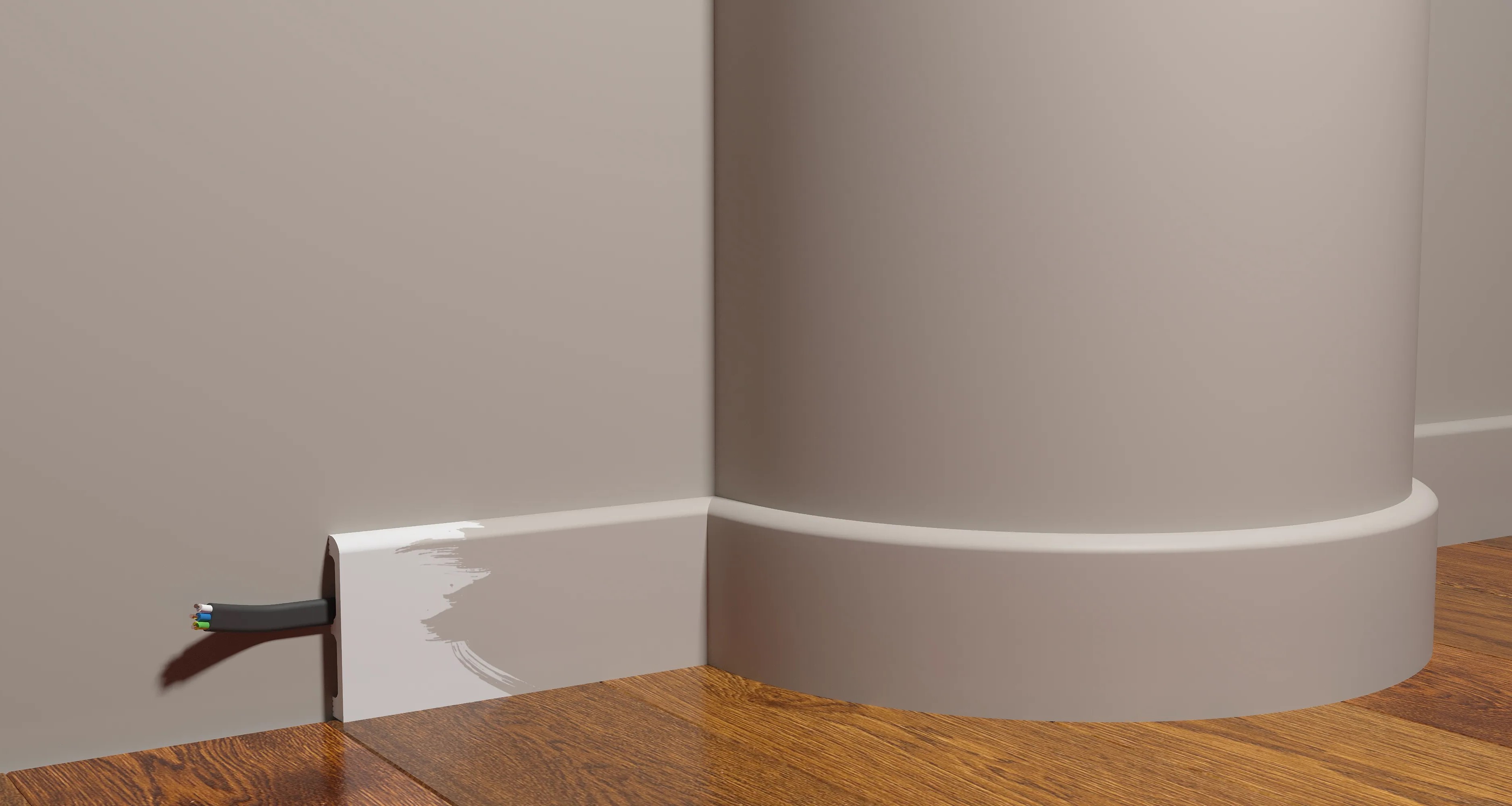 Плинтус под покраску гибкий Decor-Dizayn Грани DD706F 2000×80×13