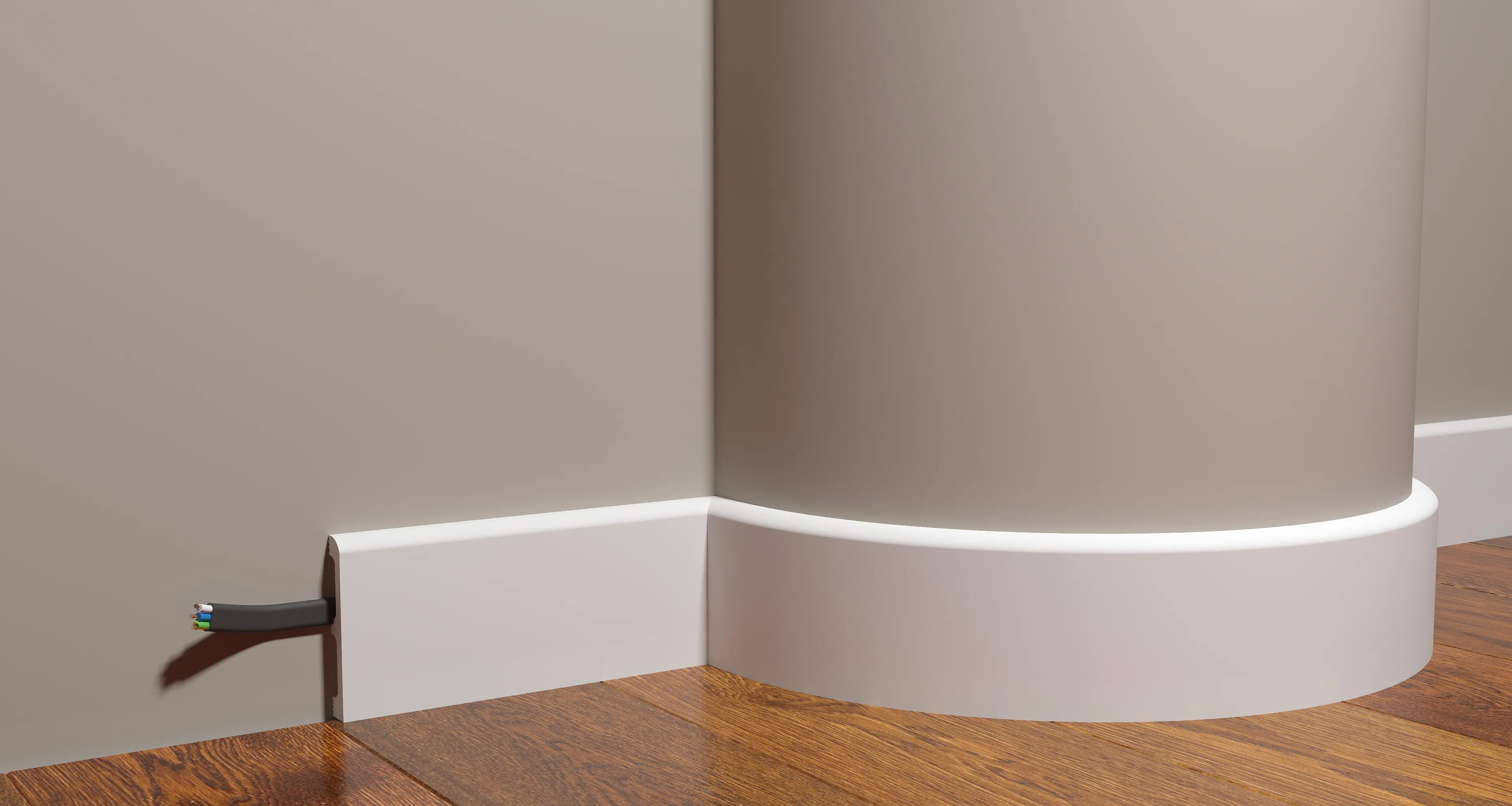 Плинтус под покраску гибкий Decor-Dizayn Грани DD706F 2000×80×13